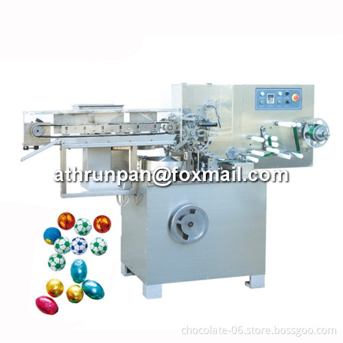 high speed chocolate ball wrapping machine, ball shaped chocolate packaging machine